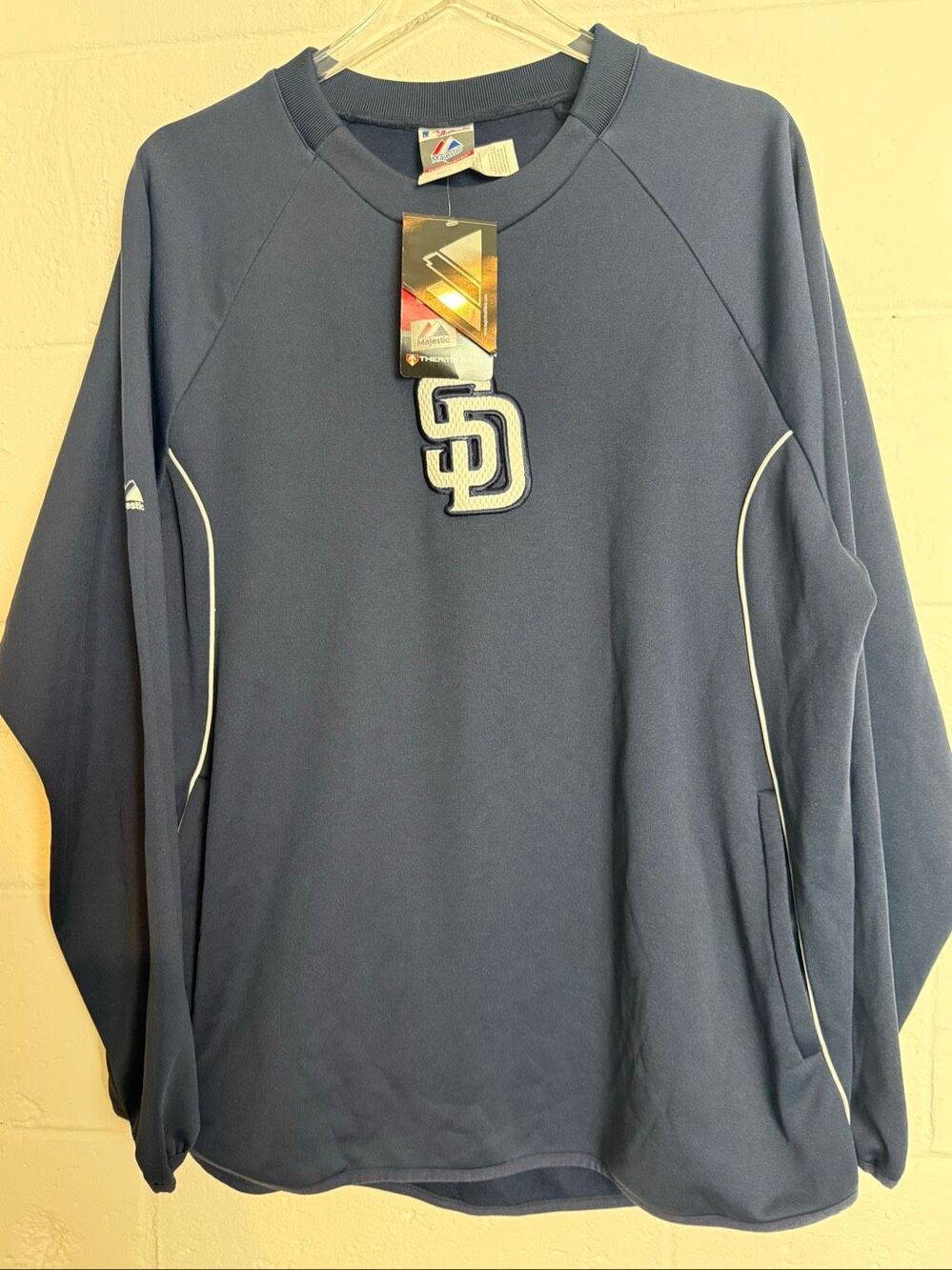 Majestic San Diego Padres Therma Base Pullover Men’s Large NWT MLB Authentic Nav